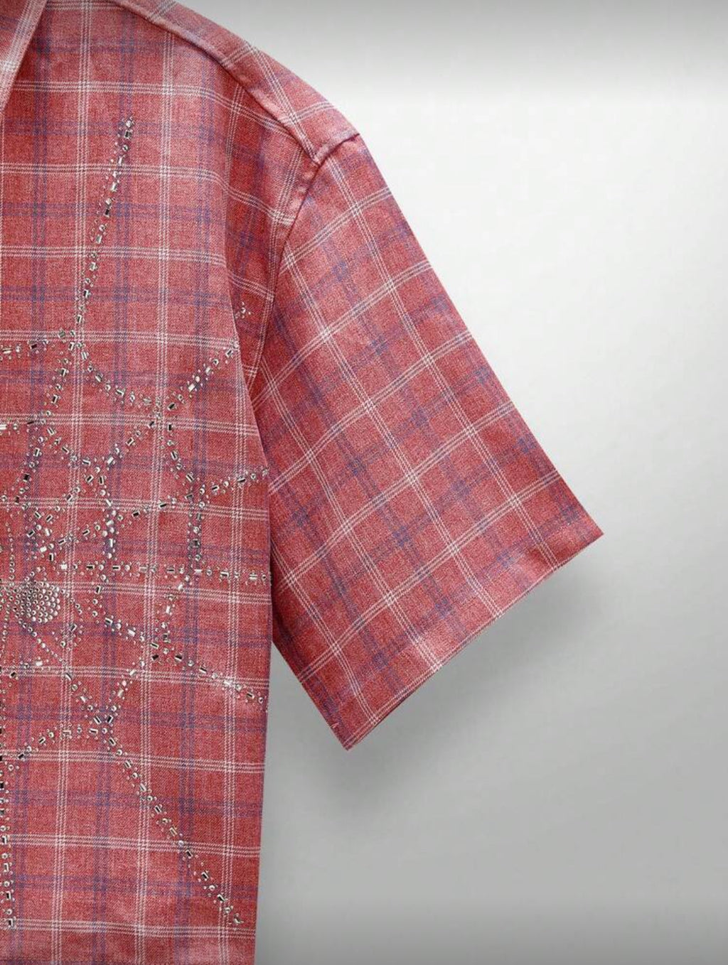 Red rhinestone flannel